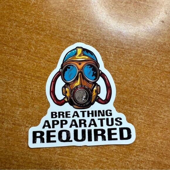 Breathing Apparatus Required Sticker - Picture 1 of 1